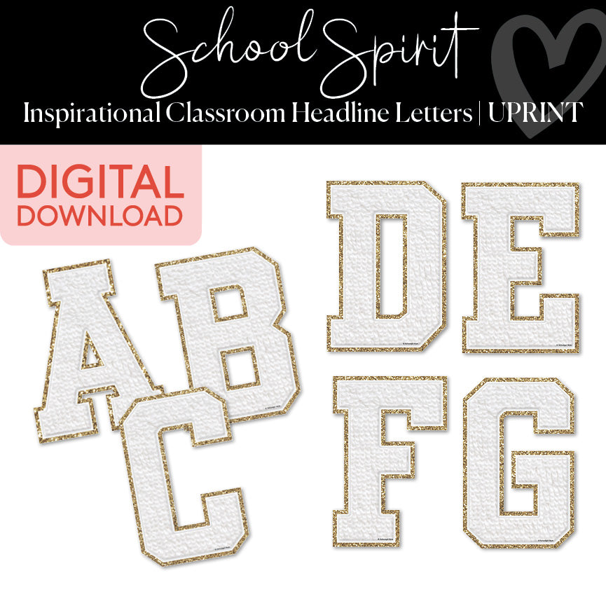 Patch Letters | Inspirational Classroom Headline | School Spirit | Pri ...