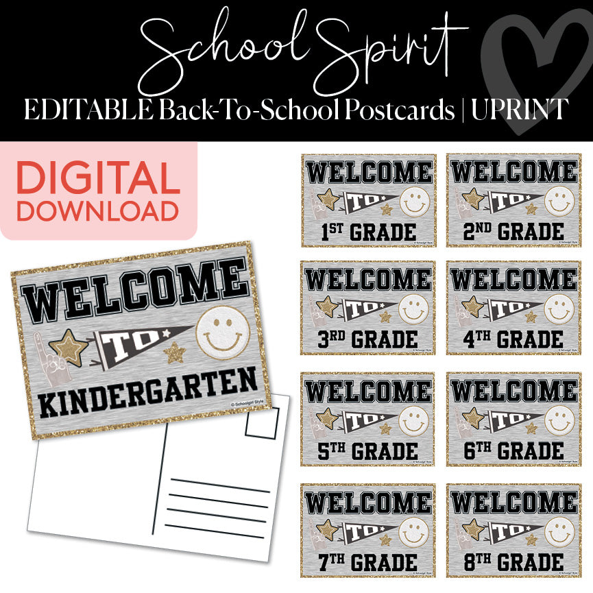 Postcards | School Spirit | Printable Classroom Decor | Schoolgirl Sty ...
