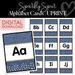 Sparkly Spur Alphabet Cards UPRINT 