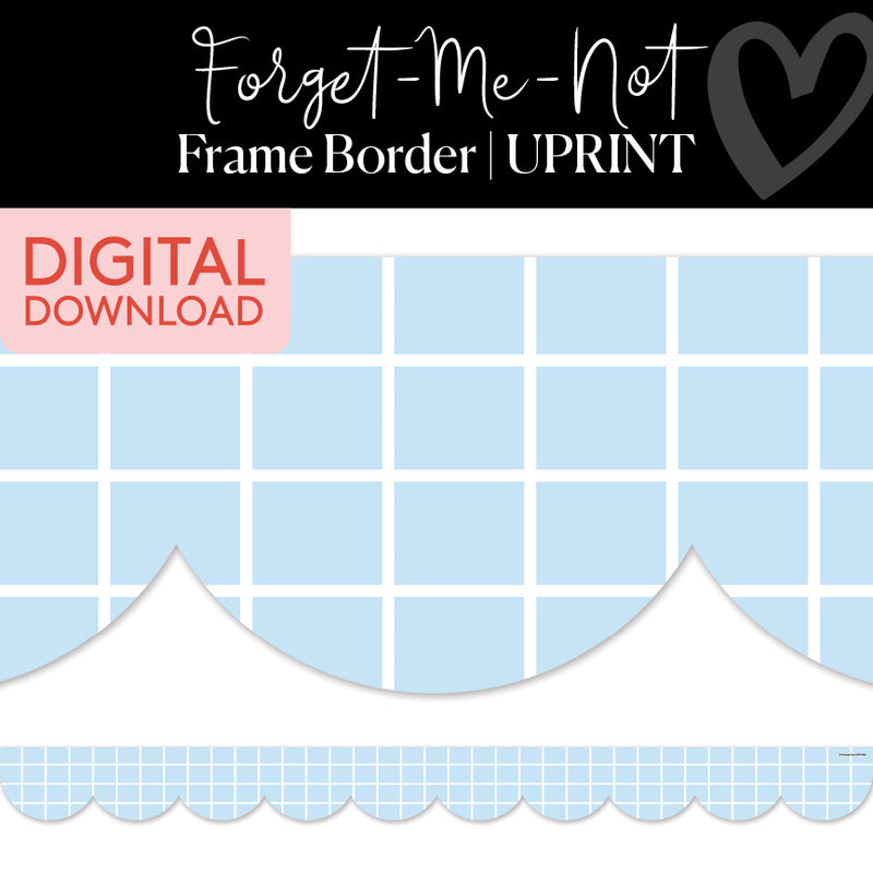 Forget Me Not | Bulletin Board Borders | Printable Classroom Decor | Schoolgirl Style