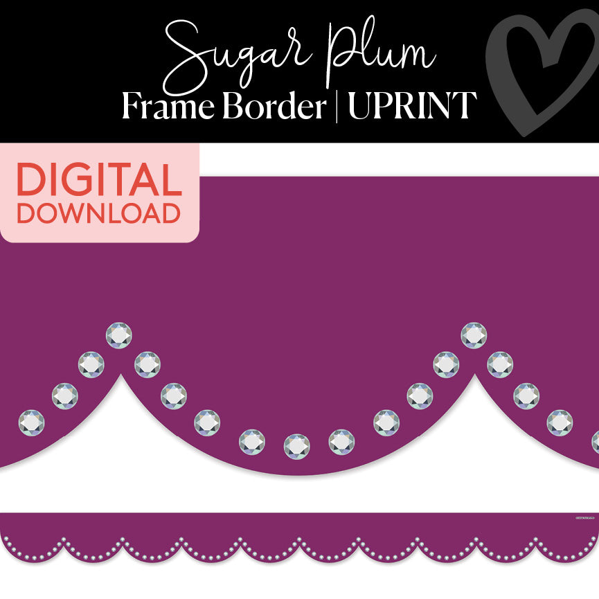 Sugar Plum | Bulletin Board Borders | Printable Classroom Decor | Scho ...