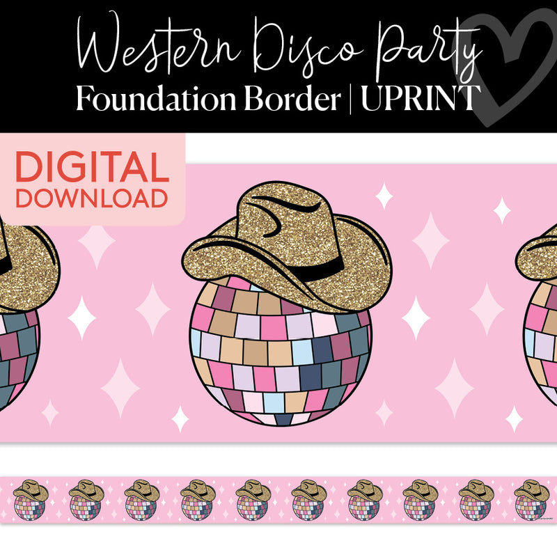 Western Disco Party Printable Classroom border