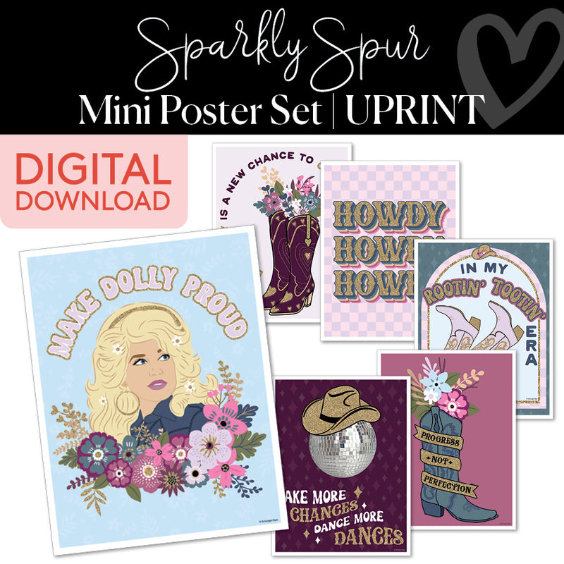 Sparkly Spur Mini Poster Set UPRINT 