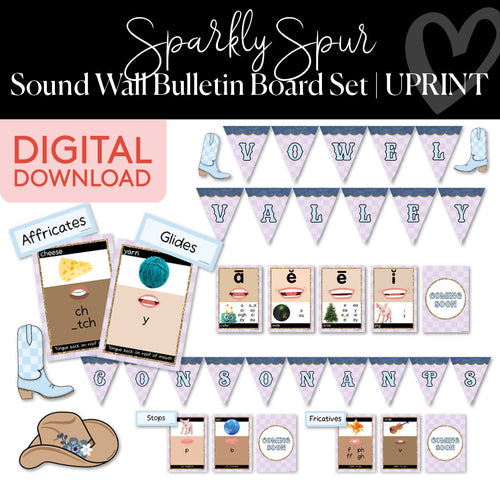 Sparkly Spur Sound Wall Bulletin Board Set UPRINT 