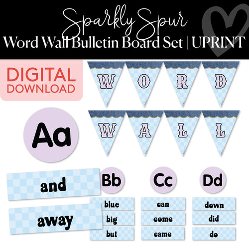 Sparkly Spur Word Wall Bulletin Board Set UPRINT 