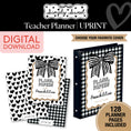 Load image into Gallery viewer, Printable Black and White Teacher Planner | Simply Sweet
