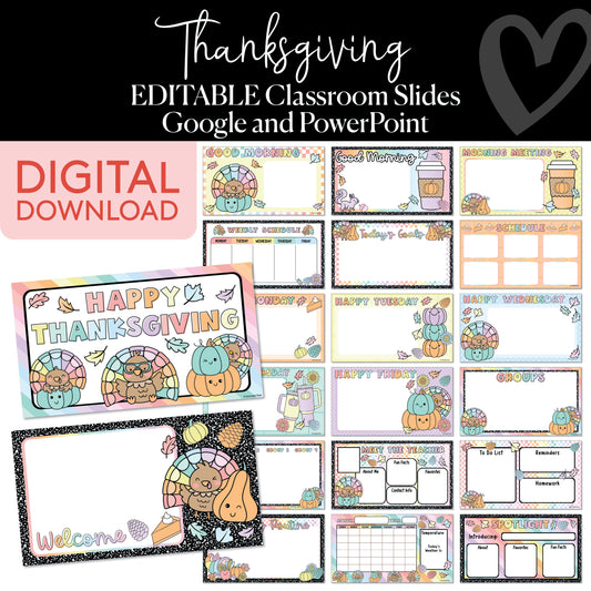 Google Slides | Classroom Slides | So Thankful