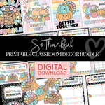 So Thankful | Full Printable Classroom Decor Bundle | Schoolgirl Style