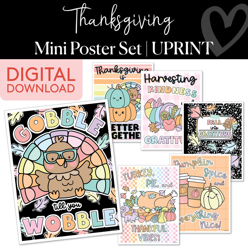 Thanksgiving mini classroom posters