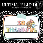 So Thankful | Ultimate Classroom Decor Bundle | Decor to Your Door and UPRINT