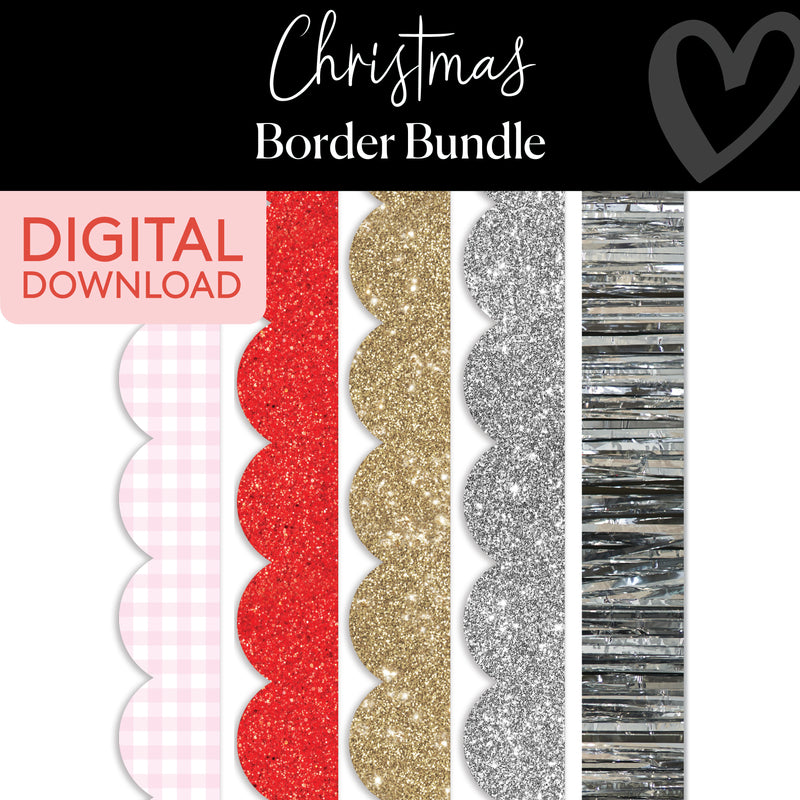 Border Bundle | Christmas | Printable Classroom Decor | Schoolgirl Style