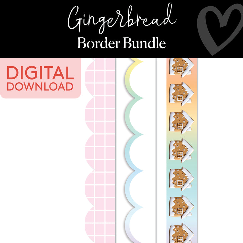 Border Bundle | Gingerbread | Printable Classroom Decor | Schoolgirl Style