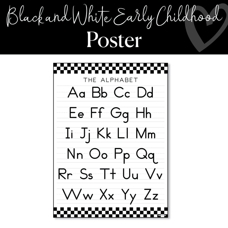 Black and White  | Alphabet Poster | Playground by Schoolgirl Style