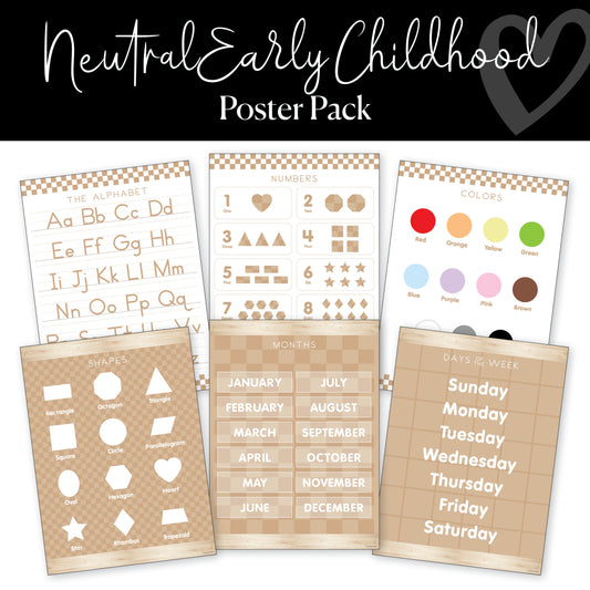 Neutral | Early Childhood Poster Pack