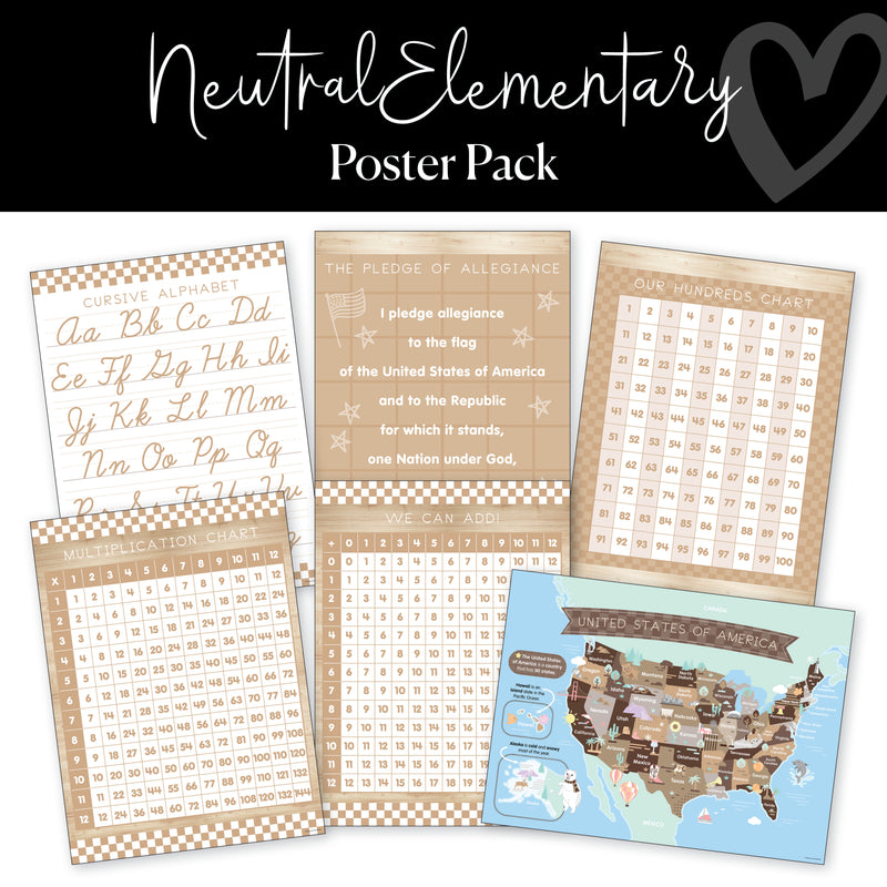 Neutral | Elementary Poster Pack