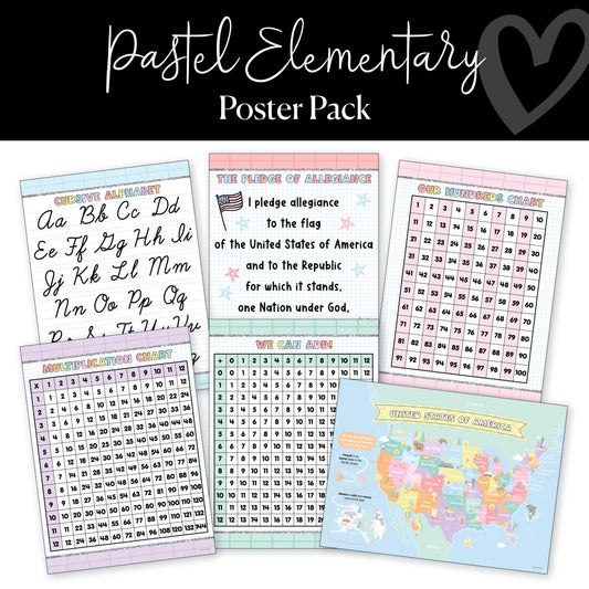 Pastel | Elementary Poster Pack