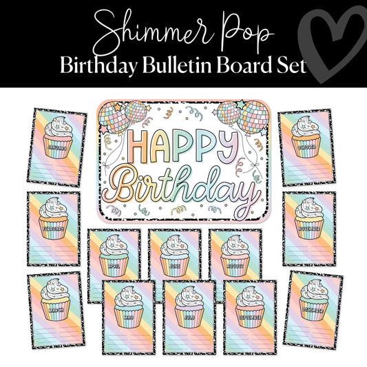 Shimmer Pop | Pre-Printed Classroom Decor Bundle | Decor To Your Door | Schoolgirl Style