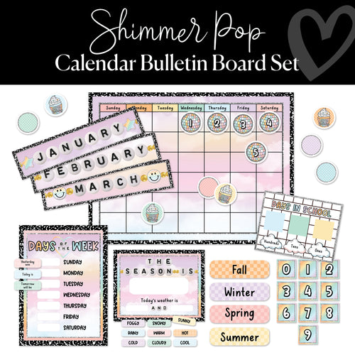 Shimmer Pop Calendar Bulletin Board Set
