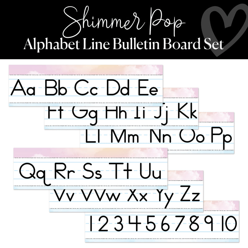 Shimmer Pop | Pre-Printed Classroom Decor Bundle | Decor To Your Door | Schoolgirl Style