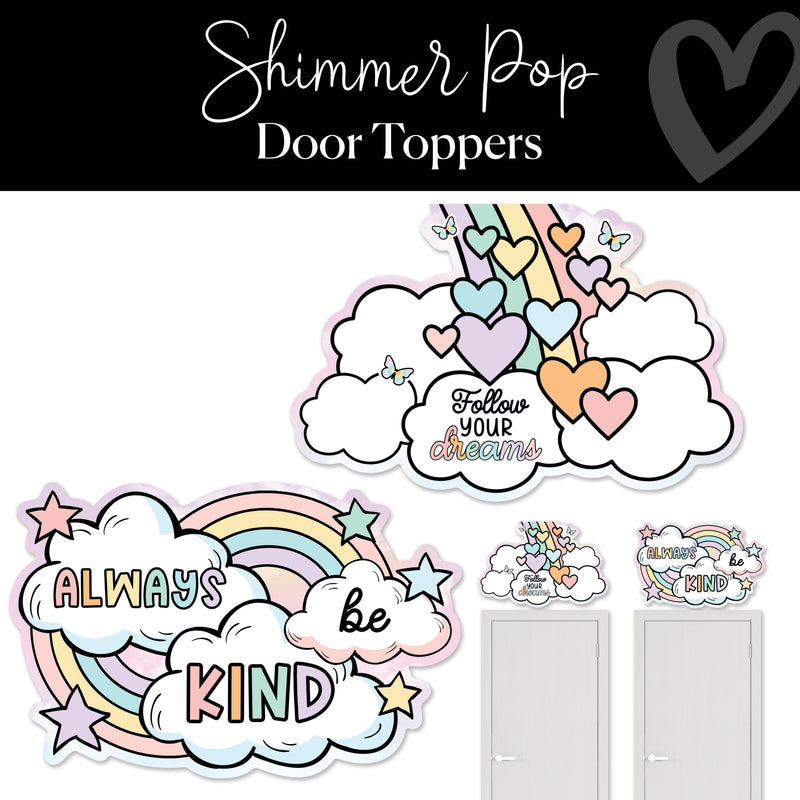 Shimmer Pop Pastel Door Toppers
