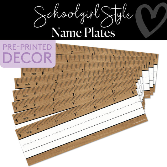 Ruler Name Plates | Stars Hollow Schoolhouse