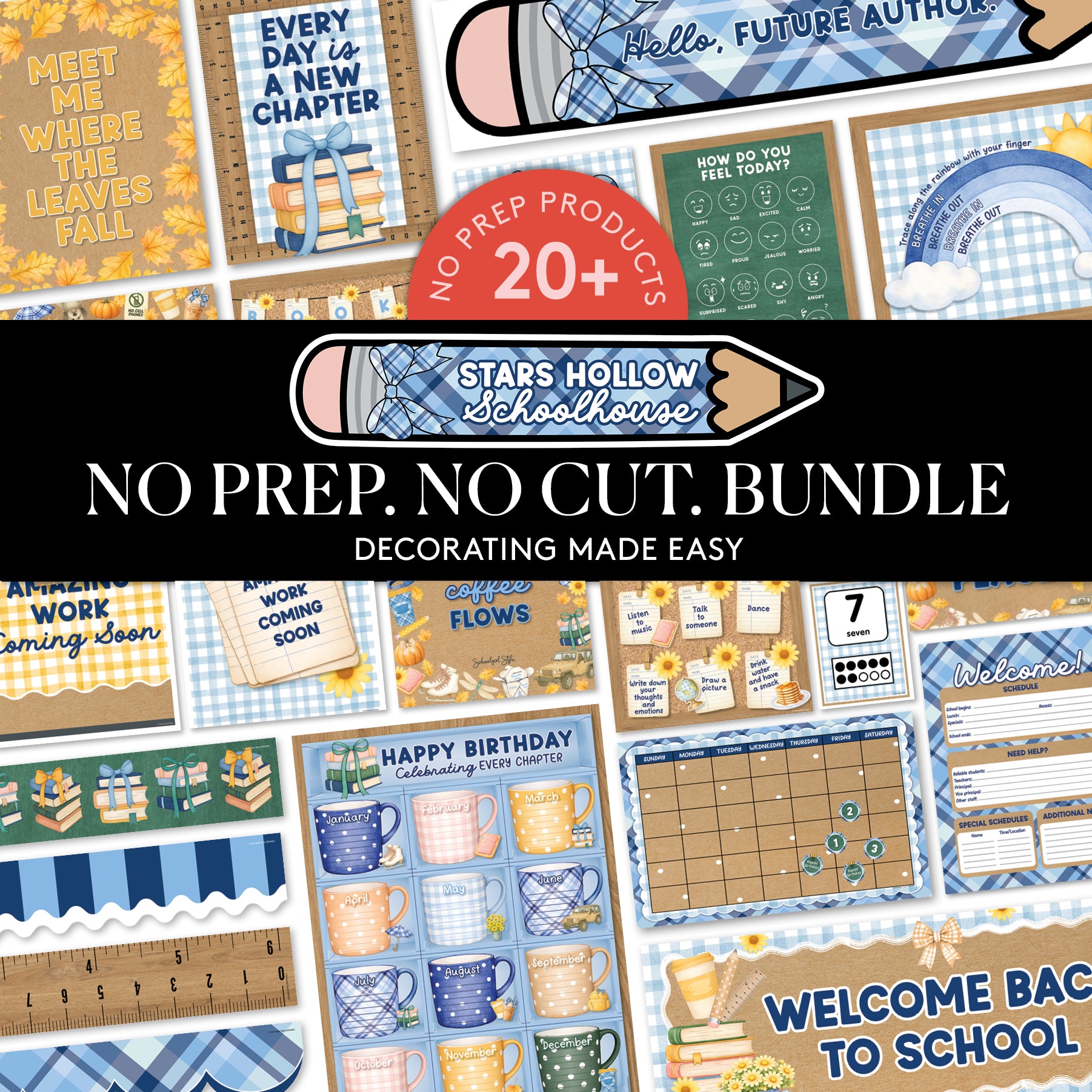No Prep No Cut Classroom Decor Bundle | Stars Hollow Schoolhouse