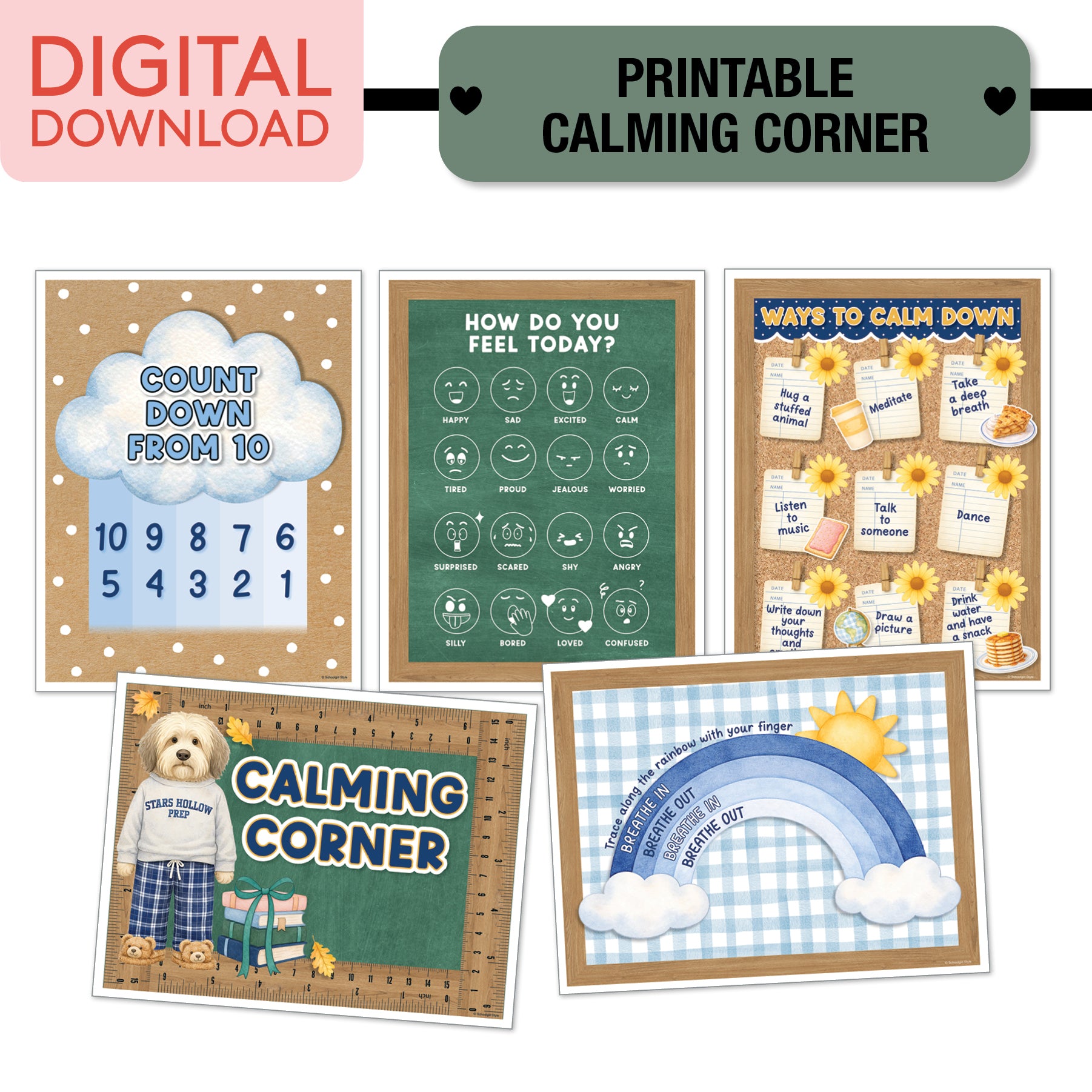 No Prep No Cut Classroom Decor Bundle | Stars Hollow Schoolhouse