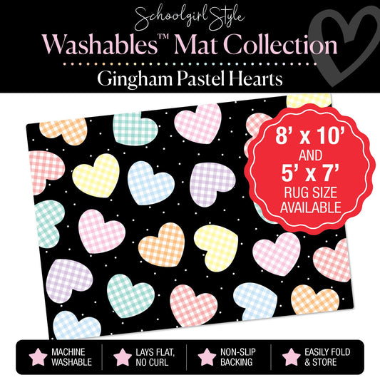 Scattered Pastel Hearts Classroom Mat by Schoolgirl Style