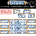 Load image into Gallery viewer, Printable Cozy Editable Teacher Toolbox Labels | School in Stars Hollow
