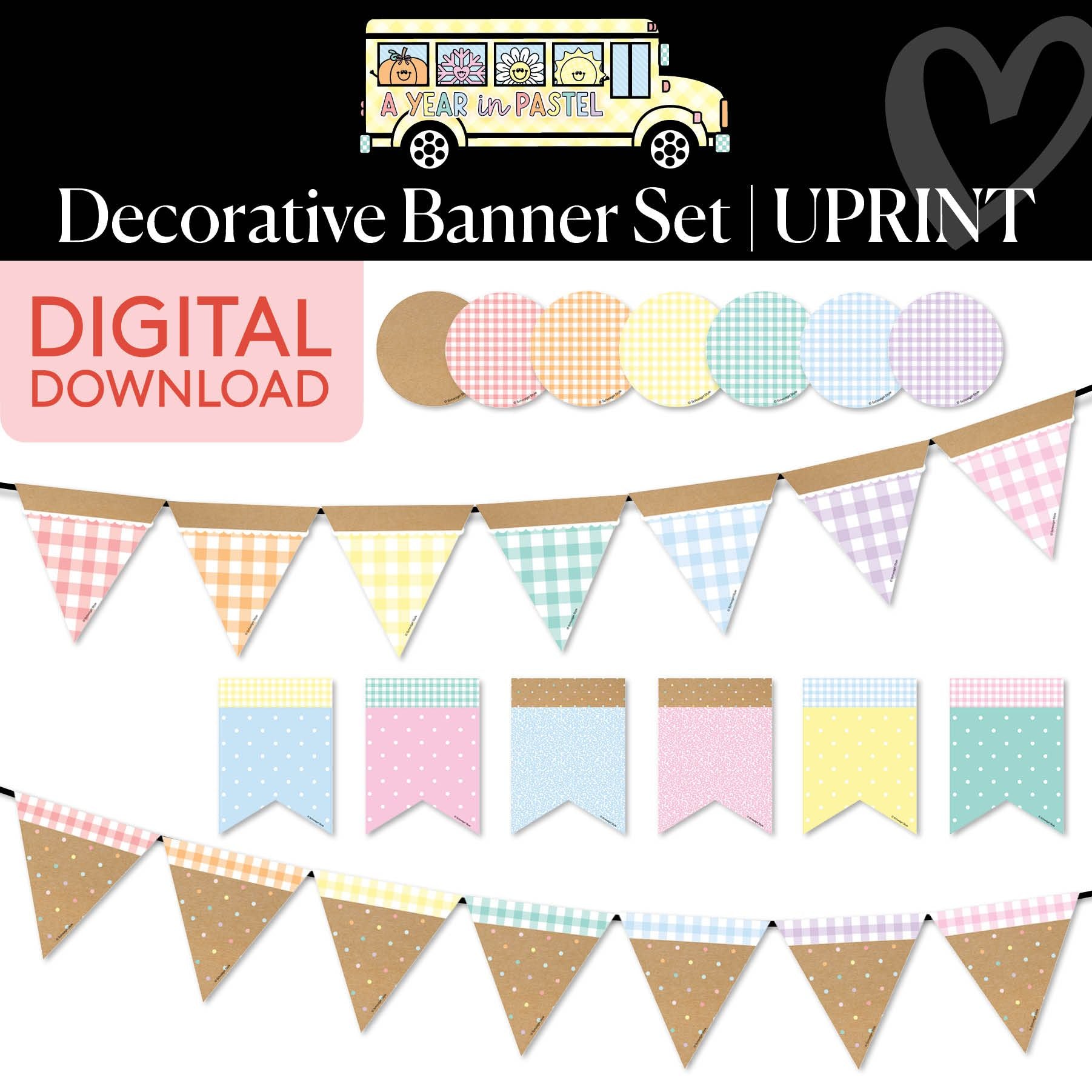 Printable Decorative Banner Set | A Year In Pastel