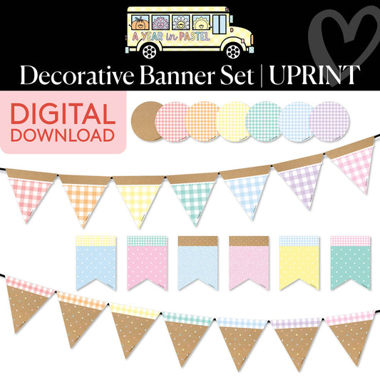 Printable Decorative Banner Set | A Year In Pastel