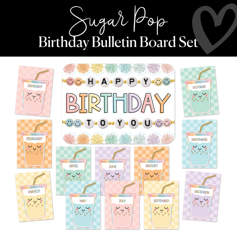 Sugar Pop | Pre-Printed Classroom Decor Bundle | Decor To Your Door | Schoolgirl Style