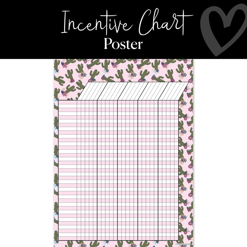 Incentive Chart | Classroom Posters | Sparkly Spur | Schoolgirl Style
