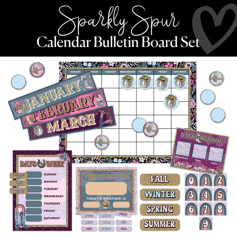 Calendar | Bulletin Board Set | Sparkly Spur | Schoolgirl Style