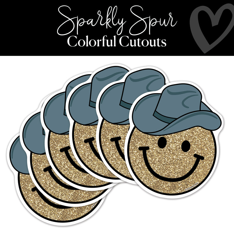 Cowboy Smileys | Classroom Cut Outs | Sparkly Spur | Schoolgirl Style