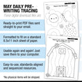 Load image into Gallery viewer, Printable Preschool May Daily Pre-Writing Tracing
