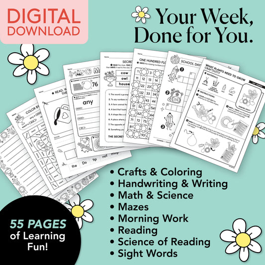 Printable First Grade May Week 4 Resources