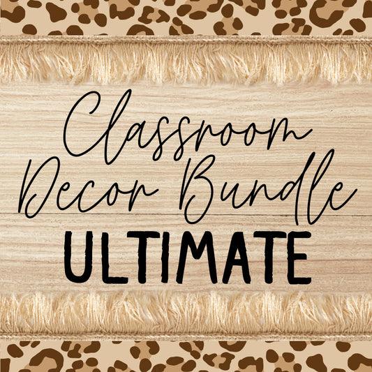 Simply Safari Ultimate Pre-Printed and Printable Classroom Decor Bundle