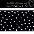 Load image into Gallery viewer, Small Daisies on Black Rug Classroom Rug by Flagships
