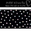 Small Daisies on Black Rug Classroom Rug by Flagships