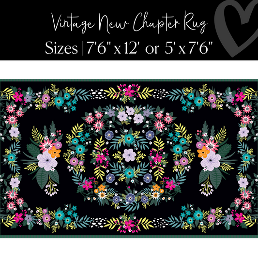 Vintage Floral Rug Classroom Rug by Flagship