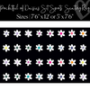 Daisies on Black Sit Spot Rug Seating Classroom Rug by Flagship