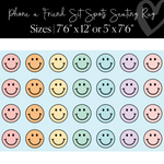 Pastel Rainbow Smileys | Sit Spot Rug | Seating Rug | Classroom Rug | Phone a Friend | Schoolgirl Style