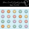 Pastel Rainbow Smileys | Sit Spot Rug | Seating Rug | Classroom Rug | Phone a Friend | Schoolgirl Style