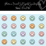 Pastel Rainbow Smileys | Sit Spot Rug | Seating Rug | Classroom Rug | Phone a Friend | Schoolgirl Style