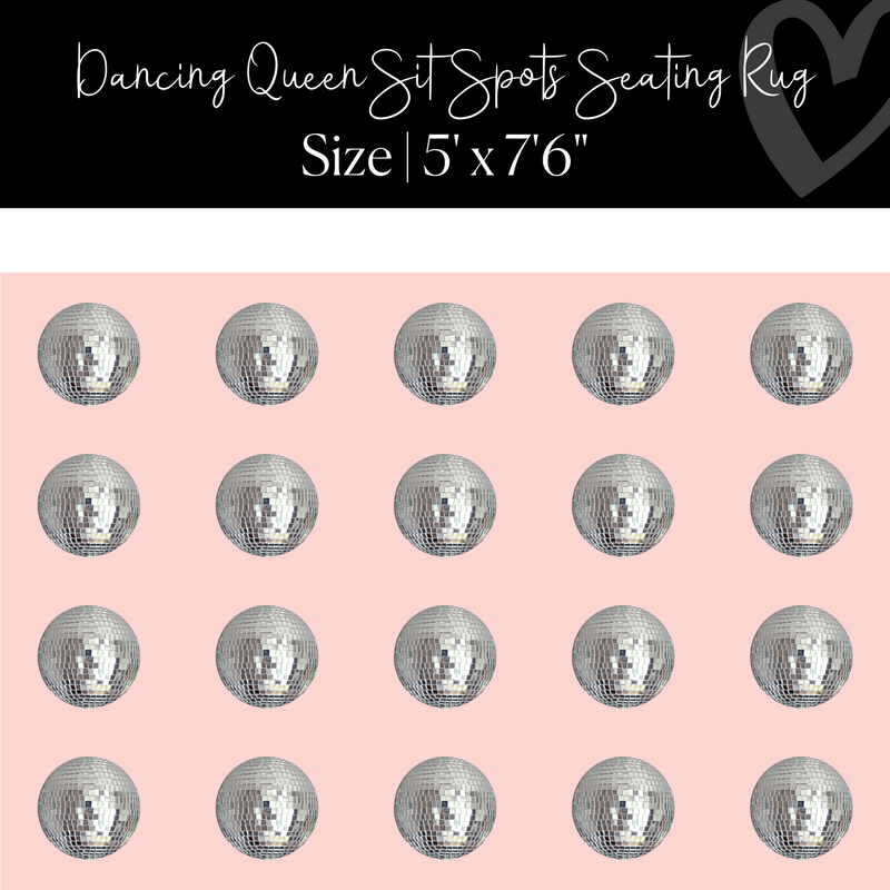 Coral Disco Ball | Sit Spot | Classroom Rug | Seating Rug | Dancing Queen | Schoolgirl Style