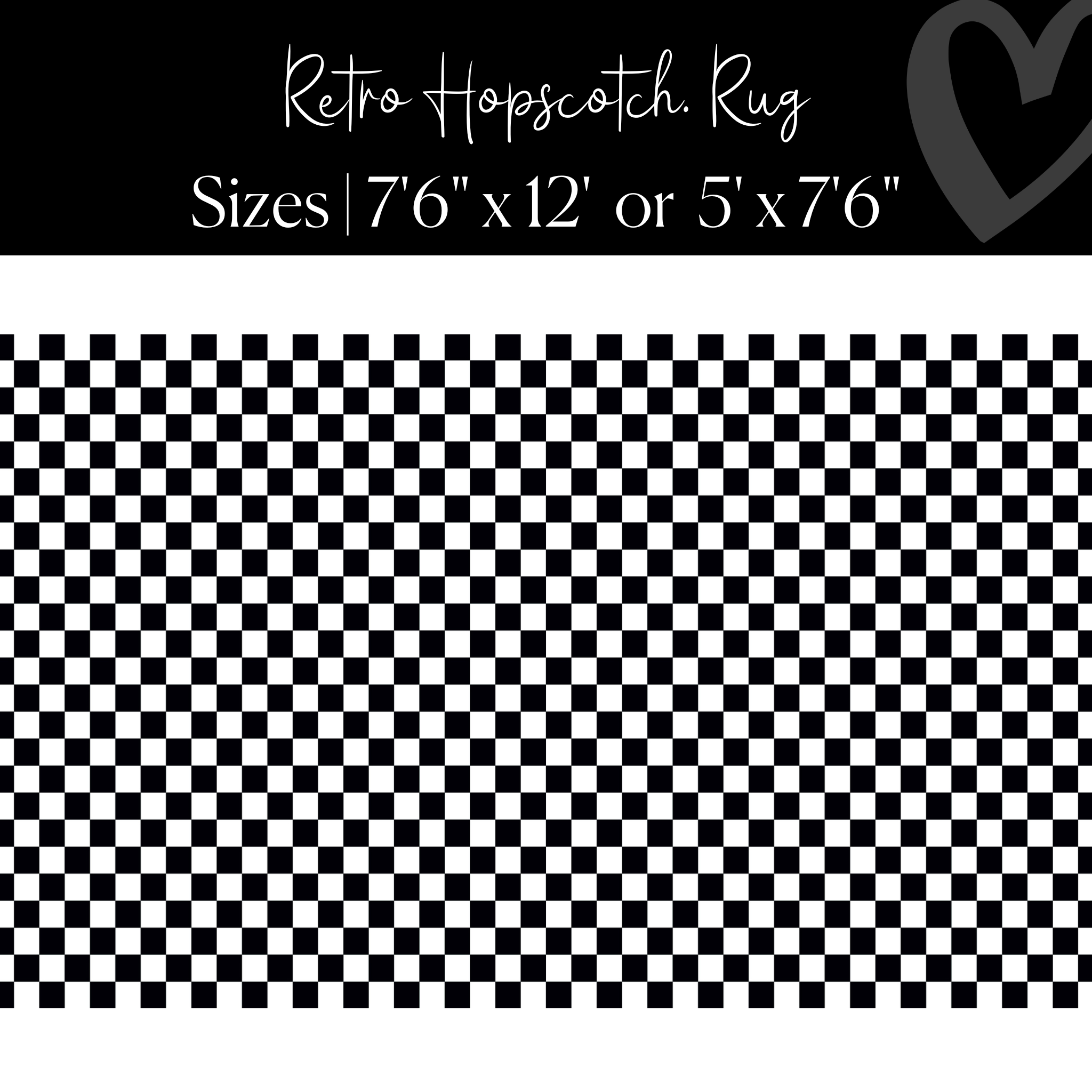 Black and White Checkerboard Rug Classroom Rug by Flagship