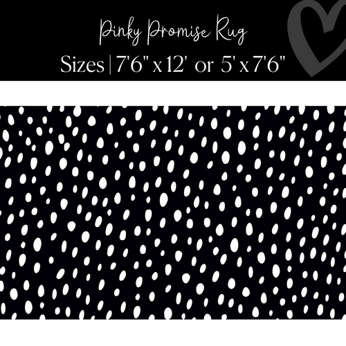 Black and White Spotty Rug Classroom Rug Pinky Promise by Flagship