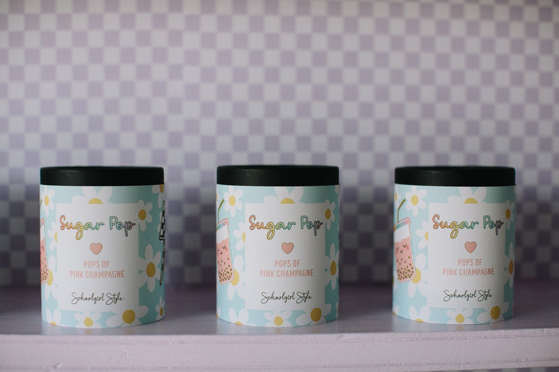 Non Toxic Candle | Sugar Pop | Pink Champagne Scented Candle | Schoolgirl Style