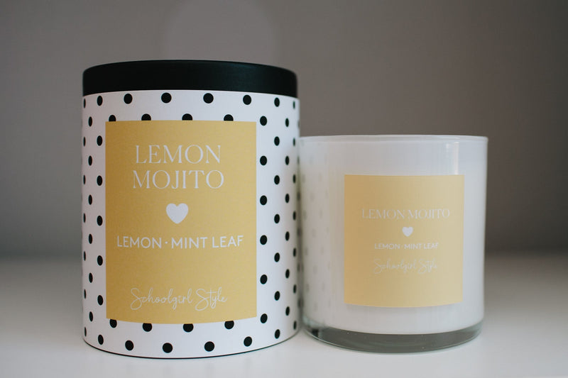 lemon and mint candle
